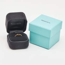 Tiffany & Co. Tiffany T Wire 18k Rose Gold Ring Size 53