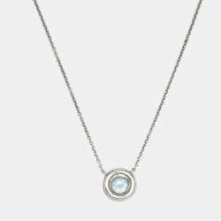 Tiffany & Co. Soleste Aquamarine Diamonds Platinum Necklace