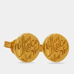 Tiffany & Co. Notes 18k Yellow Gold Stud Earrings