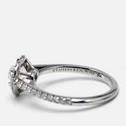 Tiffany & Co. Tiffany Soleste Heart Diamond 1.02 cts Platinum Ring Size 52