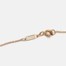 Tiffany & Co. Atlas Pierecd Diamond 18k Rose Gold Necklace