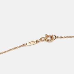 Tiffany & Co. Atlas Pierecd Diamond 18k Rose Gold Necklace