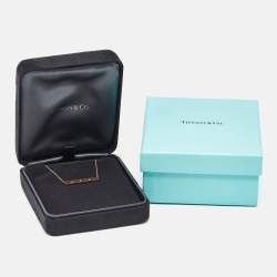 Tiffany & Co. Atlas Pierecd Diamond 18k Rose Gold Necklace