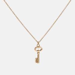 Tiffany & Co. Mini Oval Key 18K Rose Gold  Necklace