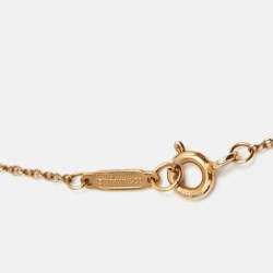 Pre Owned Tiffany & Co. Mini Oval Key 18K Rose Gold Necklace