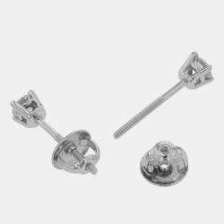 Pre Owned Tiffany & Co. Platinum Diamond Solitaire Earrings