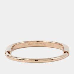 Pre Owned Tiffany & Co. 18K Pink Gold Lock Bangle