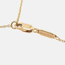 Tiffany & Co. 18K Yellow Gold Atlas X Open Pendant Necklace