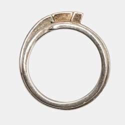 Tiffany & Co. T Square 18K Rose Gold Sterling Silver Wrap Ring Size 57