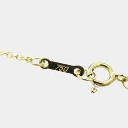 Tiffany & Co. 18K Yellow Gold Elsa Peretti Open Heart 3 Motifs Necklace