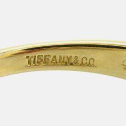 Tiffany & Co. 18K Yellow Gold Garnet Heart Ring EU 55