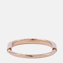 Pre Owned Tiffany & Co. Padlock Large 18K Pink Gold Bangle