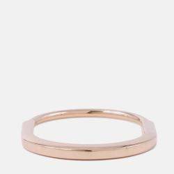 Pre Owned Tiffany & Co. Padlock Large 18K Pink Gold Bangle