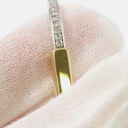 Pre Owned Tiffany & Co. Padlock Extra Large 18K White Gold, Yellow Gold Earring