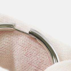 Pre Owned Tiffany & Co. Padlock Extra Large 18K White Gold, Yellow Gold Earring