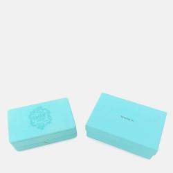 Pre Owned Tiffany & Co. Padlock Extra Large 18K White Gold, Yellow Gold Earring