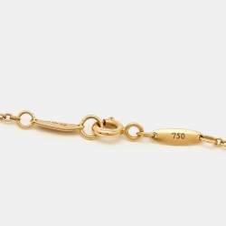 Pre Owned Tiffany & Co. Elsa Peretti Open Heart 18k Yellow Gold Pendant Necklace