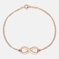 Pre Owned Tiffany & Co. Infinity 18k Yellow Gold Chain Bracelet
