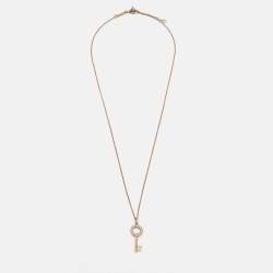 Pre Owned قلادة تيفاني & كو. تيفاني كيز ألماس ذهب وردي عيار 18 موديل صغير