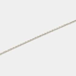 Pre Owned Tiffany & Co. Tiffany Keys Diamond 18K White Gold Heart Key Pendant Necklace