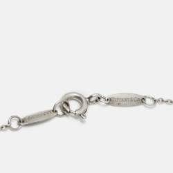 Pre Owned Tiffany & Co. Elsa Peretti Color By the Yard Diamonds Turquoise Sterling Silver Bracelet