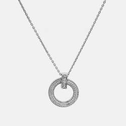 Pre Owned Tiffany & Co. T1 Narrow Circle Diamonds 18k White Gold Necklace