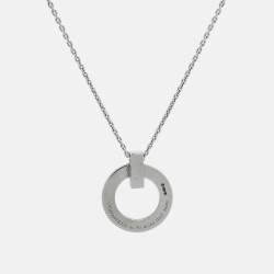 Pre Owned Tiffany & Co. T1 Narrow Circle Diamonds 18k White Gold Necklace