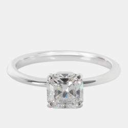 Pre Owned Tiffany & Co. Tiffany True Platinum 0.78 Ct Diamond Solitaire Engagement Ring EU 48