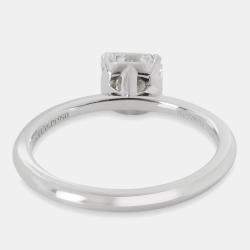 مملوكة مسبقًا Tiffany & Co. Tiffany True Platinum 0.78 Ct Diamond Solitaire Engagement Ring EU 48