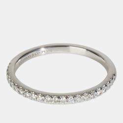 Pre Owned Tiffany & Co. Tiffany Soleste Platinum, Diamond Band Ring EU 56