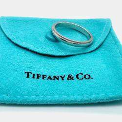 مملوكة مسبقًا Tiffany & Co. Platinum Together Milgrain Band Ring 61
