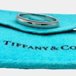 مملوكة مسبقًا Tiffany & Co. Platinum Together Milgrain Band Ring 61
