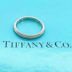 مملوكة مسبقًا Tiffany & Co. Platinum Together Milgrain Band Ring 61