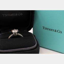 Pre Owned Tiffany & Co. Channel Set Platinum  1.03 Ct Diamond Engagement Ring EU 49