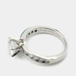 Pre Owned Tiffany & Co. Channel Set Platinum  1.03 Ct Diamond Engagement Ring EU 49