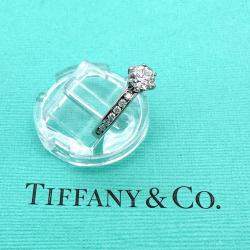 Pre Owned Tiffany & Co. Channel Set Round Diamond 0.74 Ct  Engagement Ring EU 49