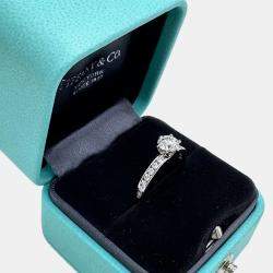 Pre Owned Tiffany & Co. Channel Set Round Diamond 0.74 Ct  Engagement Ring EU 49