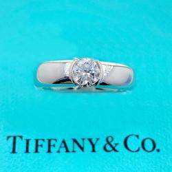 Pre Owned Tiffany & Co. Etoile Platinum, 0.56 Ct Diamond Ring EU 51