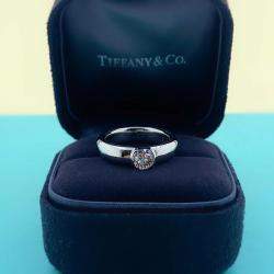 Pre Owned Tiffany & Co. Etoile Platinum, 0.56 Ct Diamond Ring EU 51