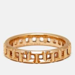 Pre Owned Tiffany & Co. 18k T True 18k Rose Gold Narrow Ring Size 49