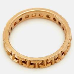 Pre Owned Tiffany & Co. 18k T True 18k Rose Gold Narrow Ring Size 49