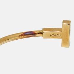 مملوكة مسبقًا Tiffany & Co. Tiffany T Wire Turquoise Diamonds 18k Yellow Gold Bracelet