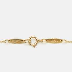 Pre Owned Tiffany & Co. Elsa Peretti Open Heart 18k Yellow Gold Necklace