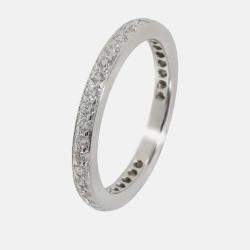 Pre Owned Tiffany & Co. Eternity Legacy Platinum and Diamond Band Ring EU 49