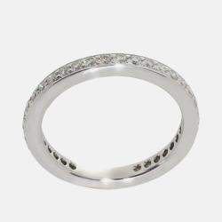 Pre Owned Tiffany & Co. Eternity Legacy Platinum and Diamond Band Ring EU 49