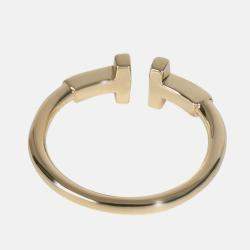 Pre Owned Tiffany & Co. T-Wire 18K Yellow Gold Band Ring EU 51
