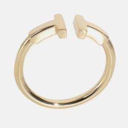 Pre Owned Tiffany & Co. T-Wire 18K Yellow Gold Band Ring EU 51