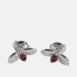 Pre Owned Tiffany & Co. Paper Flower Firefly Platinum and Diamond Stud Earrings