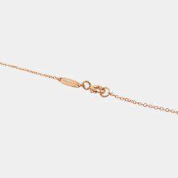 Pre Owned Tiffany & Co. T Two Circle Diamond 18K Pink Gold Pendant Necklace