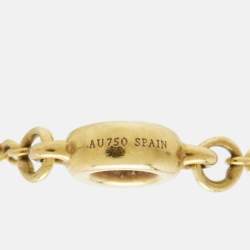 Pre Owned Tiffany & Co. Elsa Peretti Diamonds by the Yard 18k Yellow Gold Ring Size 54